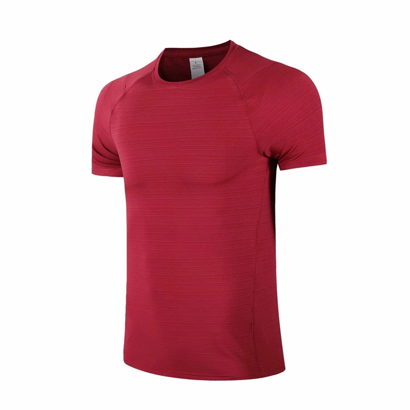 Wholesale T Shirt 89% Polyester 11% Spandex Men Sport Clothing Custom Logo Plain T Shirt Men T Shirt