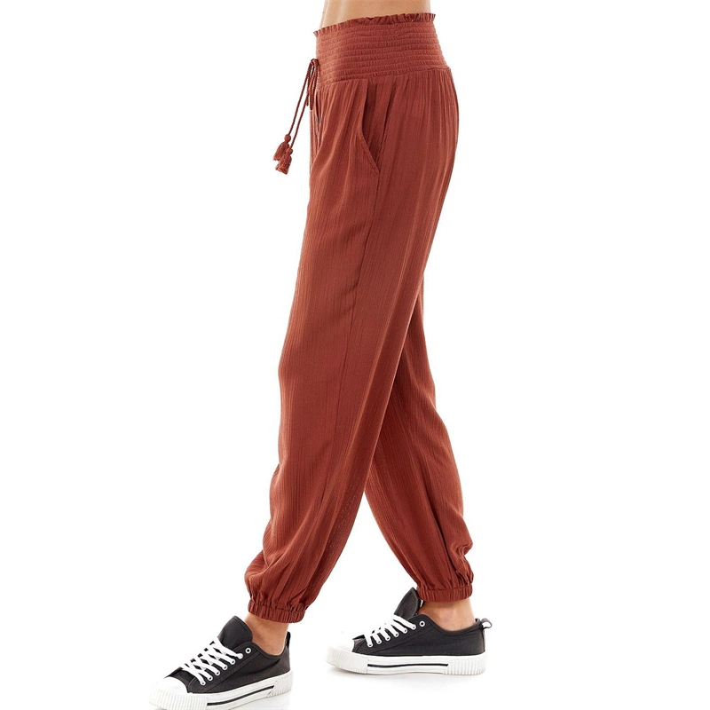 2022 New Design Fashion Clothing Women Pants Juniors′ Smocked Jogger Comfortable Causal Pants