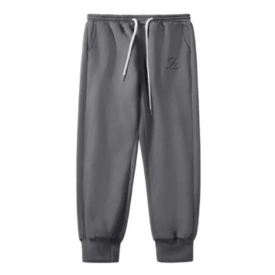 Pantalons de jogging de couleur unie de haute qualité en gros coton épais Streetwear Casual pantalons de survêtement taille haute pour hommes