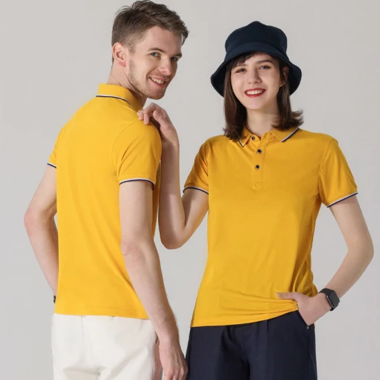 Polo unisexe à manches courtes, vêtements de sport unis de qualité supérieure, t-shirt de golf à col avec logo personnalisé, t-shirt de tennis coupe ajustée pour hommes et femmes